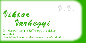 viktor varhegyi business card